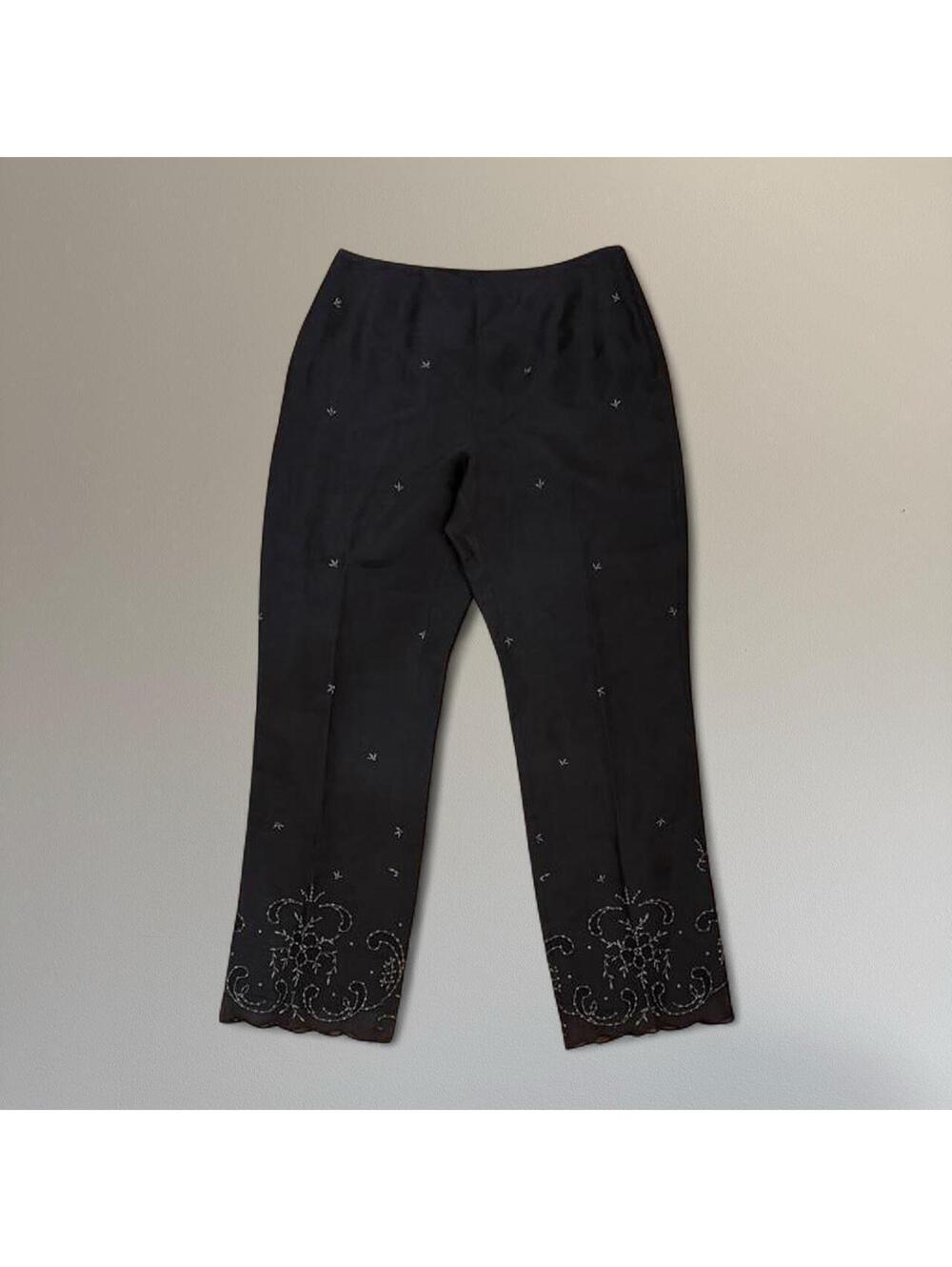 100% silk beaded Ann Taylor pants Sz. 8